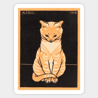 Sitting Cat 1918 Sticker